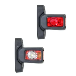 Wiltec 2x 4 LED Marker Begrenzungsleuchte 12V, Positionsleuchte für Anhänger, energiesparende Seitenmarkierungsleuchte