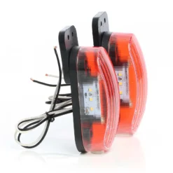 Wiltec 2x 6 LED Positionsleuchte, Umrissleuchte für Anhänger 2er Set, Begrenzungsleuchte für Wohnwagen, Anhängerbeleuchtung mit E-Prüfzeichen