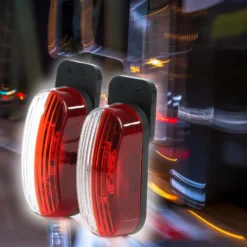 Wiltec 2x 6 LED Positionsleuchte, Umrissleuchte für Anhänger 2er Set, Begrenzungsleuchte für Wohnwagen, Anhängerbeleuchtung mit E-Prüfzeichen