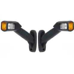 Wiltec 2x 4 LED Seitenleuchte 12V eckige Positionsleuchte für Anhänger Begrenzungsleuchte für LKW