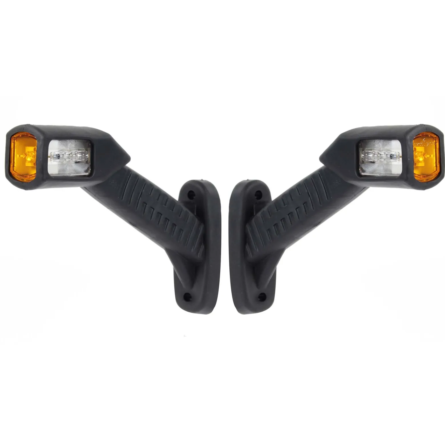 Wiltec 2x 4 LED Seitenleuchte 12V eckige Positionsleuchte für Anhänger Begrenzungsleuchte für LKW