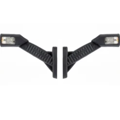 Wiltec 2x 4 LED Seitenleuchte 12V eckige Positionsleuchte für Anhänger Begrenzungsleuchte für LKW