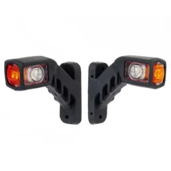 Wiltec 2x 4 LED Seitenleuchte 24V 3-farbige Positionsleuchte für Anhänger Begrenzungsleuchte für KFZ