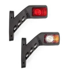 Wiltec 2x 4 LED Seitenleuchte 24V kurze Begrenzungsleuchte für Anhänger Positionsleuchte für LKW