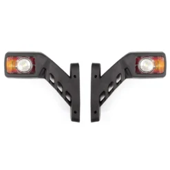 Wiltec 2x 4 LED Seitenleuchte 24V kurze Begrenzungsleuchte für Anhänger Positionsleuchte für LKW