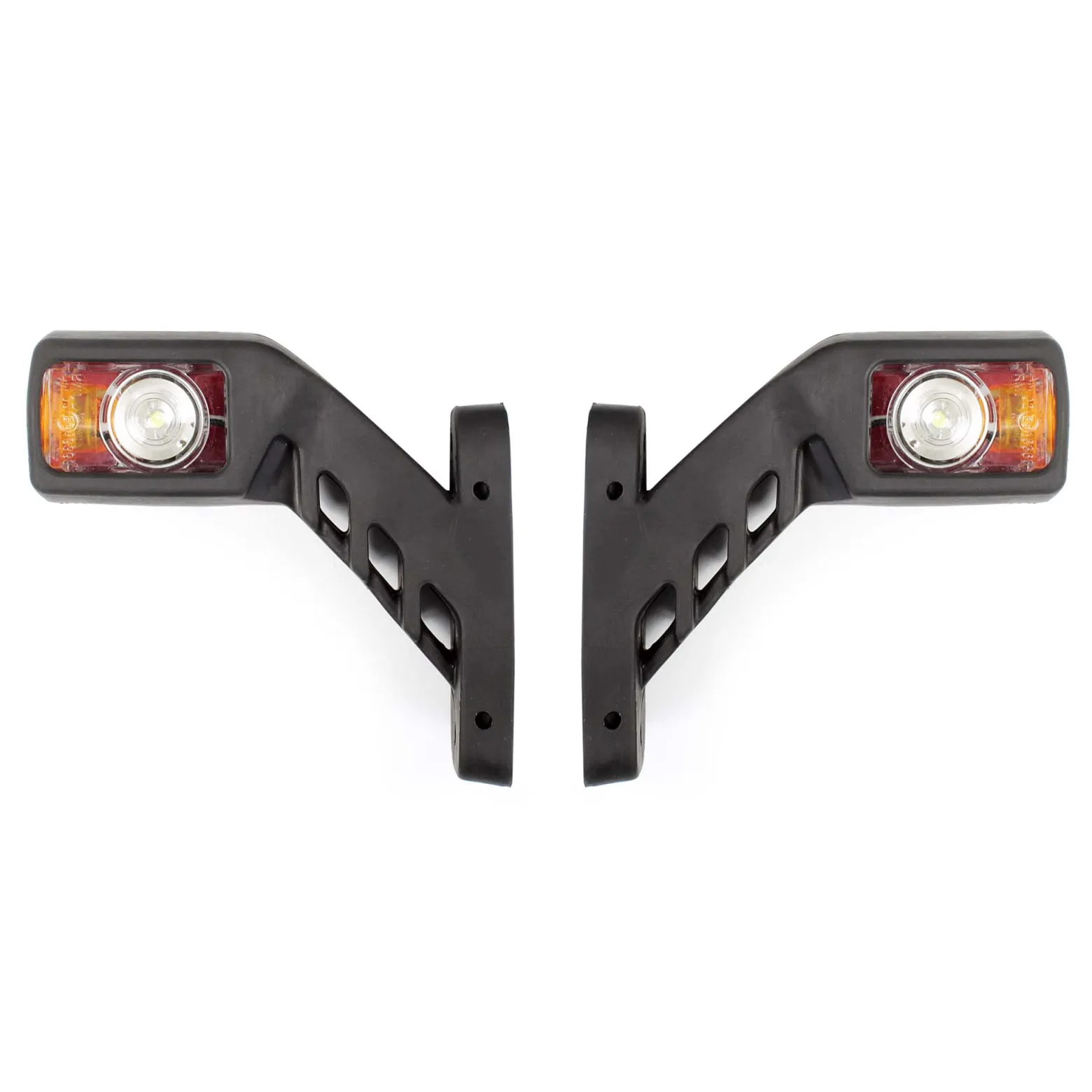 Wiltec 2x 4 LED Seitenleuchte 24V kurze Begrenzungsleuchte für Anhänger Positionsleuchte für LKW