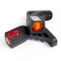 Wiltec 2x 4 LED Seitenleuchte 24V kurze Begrenzungsleuchte für Anhänger Positionsleuchte für LKW