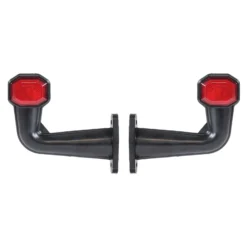Wiltec 2x 6 LED Seitenleuchte 12V Positionsleuchte für Anhänger Begrenzungsleuchte für LKW