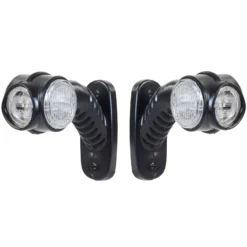 Wiltec 2x 4 LED Seitenleuchte 12V runde Positionsleuchte für Anhänger Begrenzungsleuchte für LKW