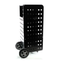 Wiltec XL Kaminholzwagen 53 x 36 x 106 cm, für 100 kg Holz, Holzwagen Kaminholzkorb mit stabilen vollgummierten Rädern extragroß