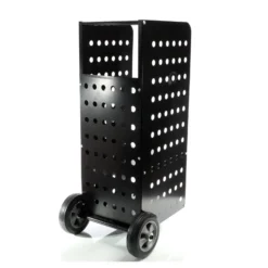 Wiltec XL Kaminholzwagen 53 x 36 x 106 cm, für 100 kg Holz, Holzwagen Kaminholzkorb mit stabilen vollgummierten Rädern extragroß