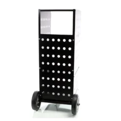 Wiltec XL Kaminholzwagen 53 x 36 x 106 cm, für 100 kg Holz, Holzwagen Kaminholzkorb mit stabilen vollgummierten Rädern extragroß