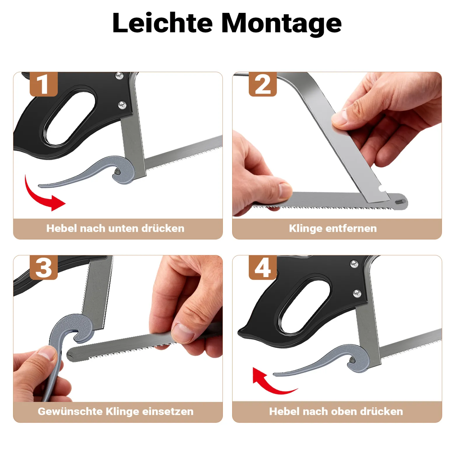 Wiltec XL Knochensäge 43cm Sägeblatt, Handsäge zum sägen von Knochen für Jäger Metzger Gastronomen Fleischsäge Fleischersäge