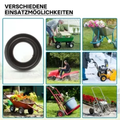 Wiltec 2x Luftschlauch Aufsitzmäher 18x8.50-8 Reifenschlauch Winkelventil Rasentraktor