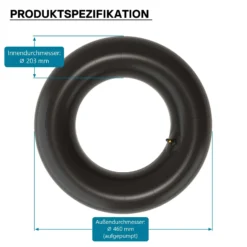 Wiltec 2x Luftschlauch Aufsitzmäher 18x8.50-8 Reifenschlauch Winkelventil Rasentraktor