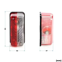 Wiltec 2x Positionsleuchte, Umrissleuchte für Anhänger 2er Set, Begrenzungsleuchte mit Halterung, Anhängerbleuchtung mit E-Prüfzeichen