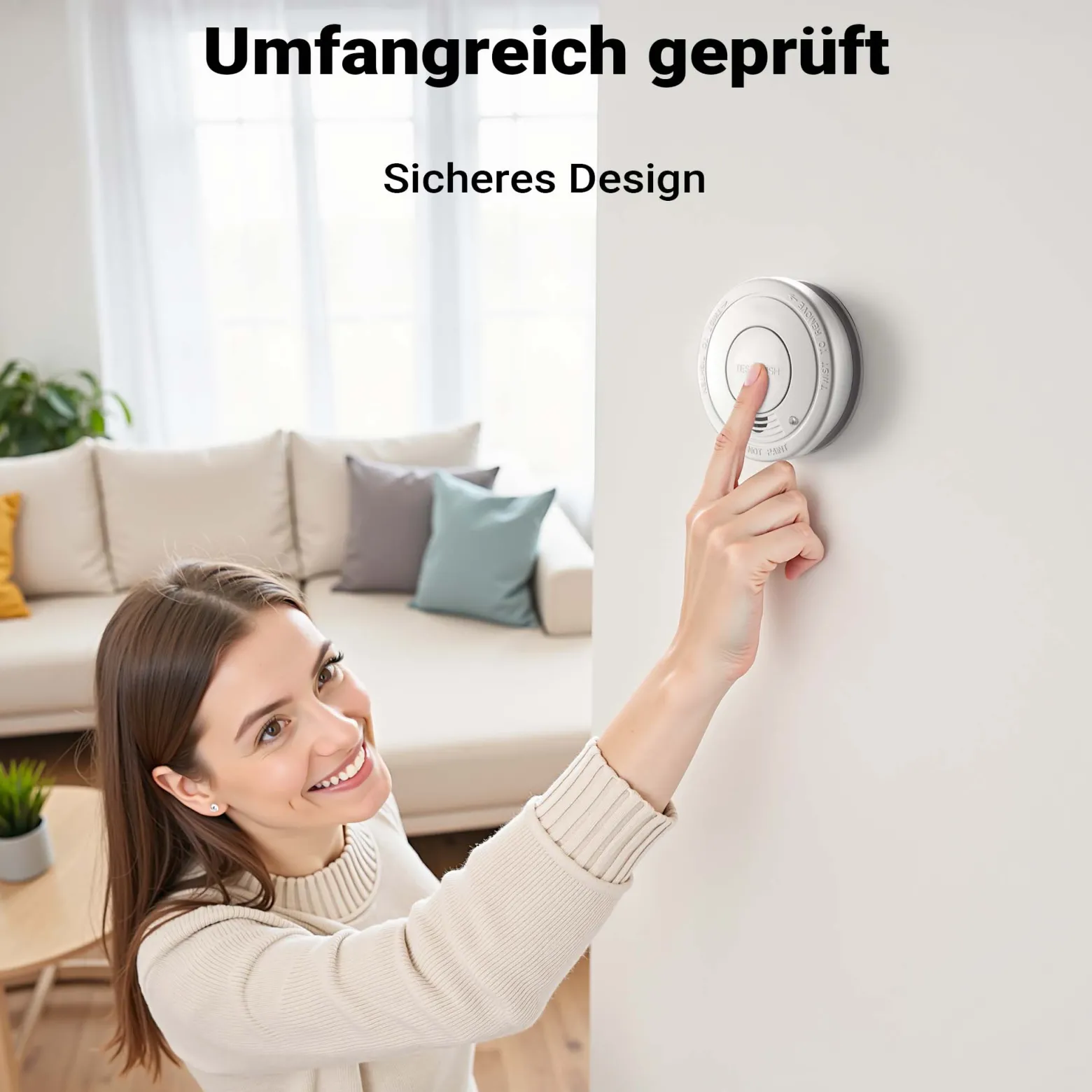 Wiltec 10x Rauchmelder mit 9-V-Batterie Set, Feuermelder mit HUSH-Funktion, zuverlässiger Brandschutzmelder mit 85 dB Schallleistung, fotoelektrischer Brandmelder, effektiver Brandschutz