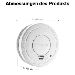 Wiltec 2x Rauchmelder mit 9-V-Batterie Set, Feuermelder mit HUSH-Funktion, zuverlässiger Brandschutzmelder mit 85 dB Schallleistung, fotoelektrischer Brandmelder, effektiver Brandschutz