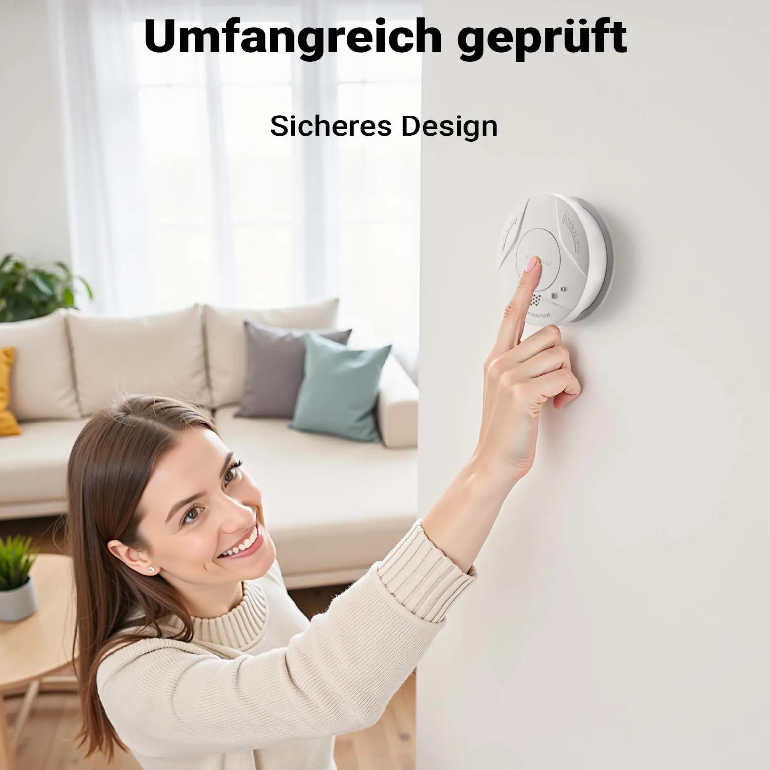 Wiltec 2x Rauchmelder Set mit fest verbauter Batterie 3 V, 10 Jahre wartungsfrei, Feuermelder mit HUSH-Funktion, zuverlässiger Brandschutzmelder 85 dB, effektiver Brandschutz