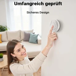 Wiltec 10x Rauchmelder Set mit fest verbauter Batterie 3 V, 10 Jahre wartungsfrei, Feuermelder mit HUSH-Funktion, zuverlässiger Brandschutzmelder 85 dB, effektiver Brandschutz