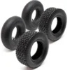 Wiltec 2x Reifenmantel 2x Schlauch für Aufsitzmäher/Rasentraktor 15x6.00-6 4PR Gerades Ventil