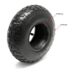 Wiltec 2x Reifenmantel 2x Schlauch für Aufsitzmäher/Rasentraktor 11x4.00-4 4PR Winkelventil