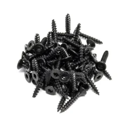Wiltec 60x Schrauben 3,5 x 20 mm Sechsrund T15 Selbstschneidend Senkkopf – in Schwarz – für alle Schraubarbeiten, z. B. Terrassendielen und Montageclips