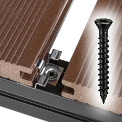 Wiltec 60x Schrauben 3,5 x 20 mm Sechsrund T15 Selbstschneidend Senkkopf – in Schwarz – für alle Schraubarbeiten, z. B. Terrassendielen und Montageclips