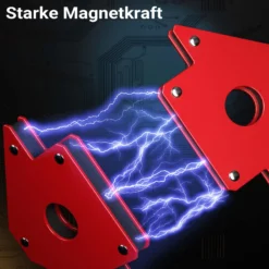 Wiltec 4x Schweißmagnet 11 kg Haftkraft, 120 x 80 x 15 mm Schweißwinkel mit 45°, 90° und 135°, Schweißzubehör Magnetwinkel hält Werkstücke zusammen