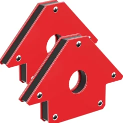 Wiltec 2x Schweißmagnet 32 kg Haftkraft, 190 x 120 x 26 mm Schweißwinkel mit 45°, 90° und 135°, Schweißzubehör Magnetwinkel hält Werkstücke zusammen
