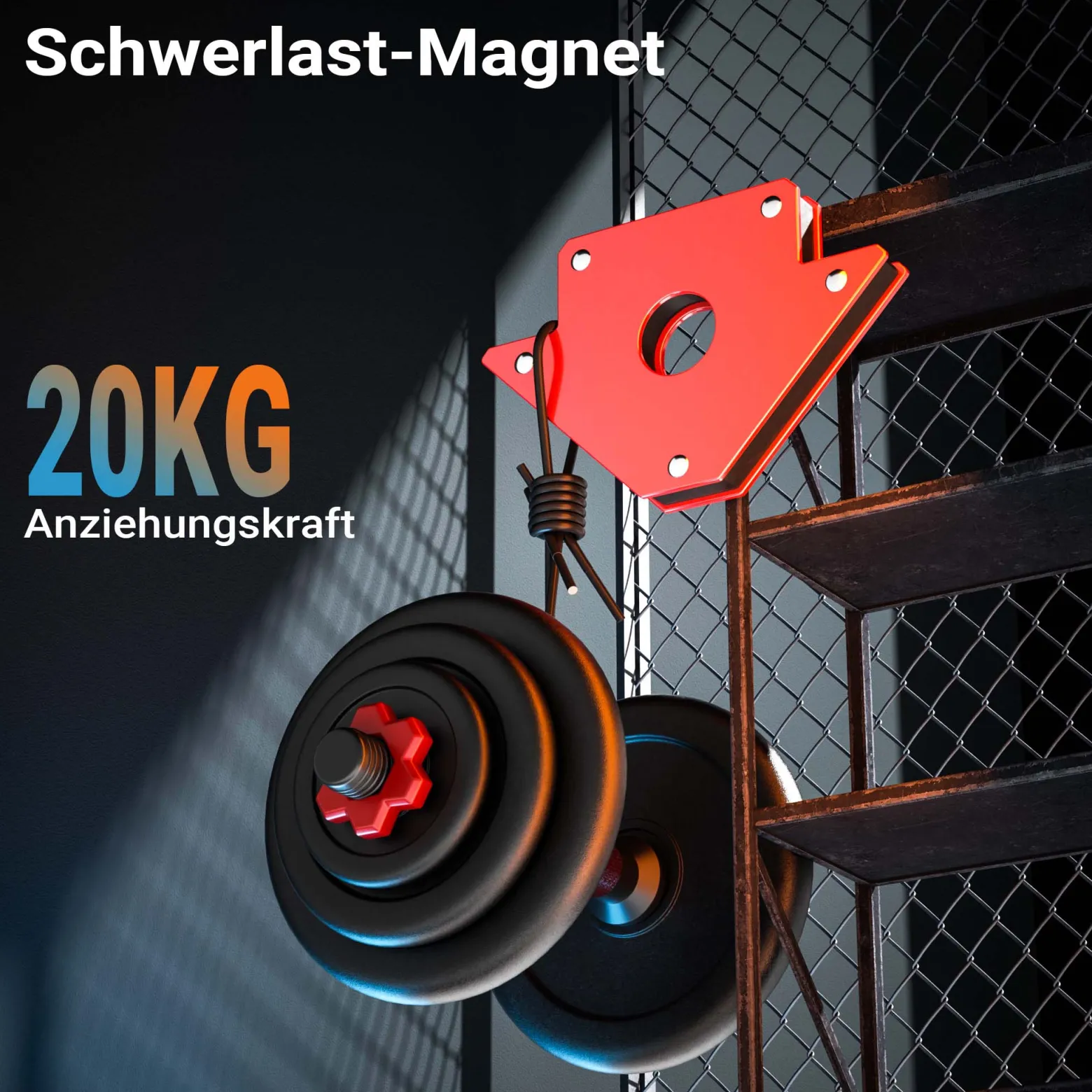 Wiltec 2x Schweißmagnet 20 kg Haftkraft, 150 x 102 x 16 mm Schweißwinkel mit 45°, 90° und 135°, Schweißzubehör Magnetwinkel hält Werkstücke zusammen
