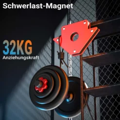 Wiltec 4x Schweißmagnet 32 kg Haftkraft, 190 x 120 x 26 mm Schweißwinkel mit 45°, 90° und 135°, Schweißzubehör Magnetwinkel hält Werkstücke zusammen