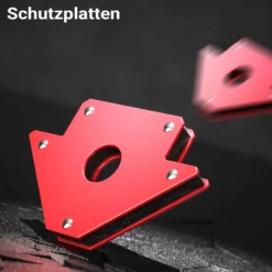 Wiltec 6x Schweißmagnet 11 kg/ 20 kg/ 32 kg, Schweißwinkel mit 45°, 90° und 135° kompakte Maße, Schweißzubehör Magnetwinkel hält Werkstücke zusammen