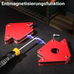 Wiltec 12x Schweißmagnet 11 kg/ 20 kg/ 32 kg, Schweißwinkel mit 45°, 90° und 135° kompakte Maße, Schweißzubehör Magnetwinkel hält Werkstücke zusammen