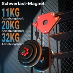 Wiltec 12x Schweißmagnet 11 kg/ 20 kg/ 32 kg, Schweißwinkel mit 45°, 90° und 135° kompakte Maße, Schweißzubehör Magnetwinkel hält Werkstücke zusammen