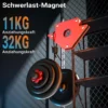 Wiltec 4x Schweißmagnet 11 kg/ 32 kg, Schweißwinkel mit 45°, 90° und 135° kompakte Maße, Schweißzubehör Magnetwinkel hält Werkstücke zusammen
