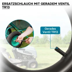 Wiltec 4x Standard Schlauch für Reifen Größe 4.00-8, bis 160 kg Traglast, mit geradem Ventil TR13 für Schubkarren, Sackkarren und E-Scooter