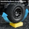 Wiltec 4x Stützplatten 218 x 218 x 10 mm bis 1000 kg, Ausgleichs- und Unterlegplatten Set aus HDPE, Abstützplatten für Wohnmobil, Wagenheber und mehr