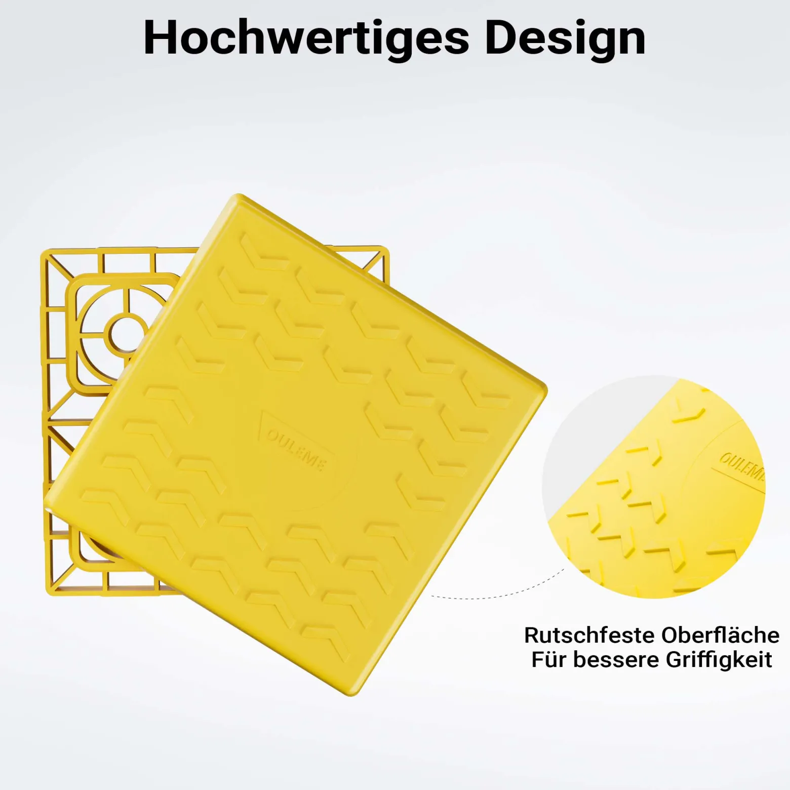 Wiltec 4x Stützplatten 218 x 218 x 10 mm bis 1000 kg, Ausgleichs- und Unterlegplatten Set aus HDPE, Abstützplatten für Wohnmobil, Wagenheber und mehr