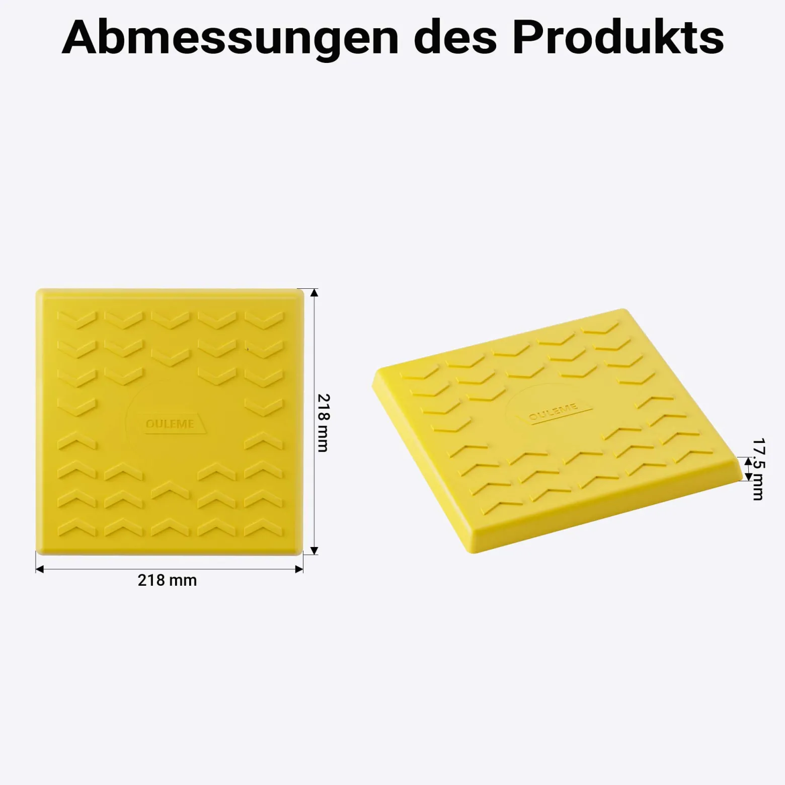 Wiltec 4x Stützplatten 218 x 218 x 10 mm bis 1000 kg, Ausgleichs- und Unterlegplatten Set aus HDPE, Abstützplatten für Wohnmobil, Wagenheber und mehr