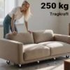 Wiltec 2x Transportroller 380 x 380 x 119 mm mit 250 kg Traglast je Möbelroller, Rollbrett aus Holz mit 4 Lenkrollen