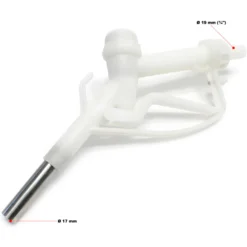 Wiltec Zapfpistole manuell aus Kunststoff, 174 x 60 x 407 mm, 0-60 l/min, für Harnstoffpumpe, AUS32 Förderpumpe zur Betankung