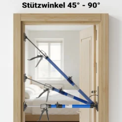 Wiltec Zargenspanner 3er Set, stufenlos 51-113,05 cm mit max. 30 kg Tragkraft, Türzargenspanner mit neigbaren Druckplatten, Montagestütze für Türrahmen, Türzargen