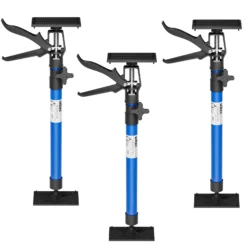Wiltec Zargenspanner 3er Set, stufenlos 51-113,05 cm mit max. 30 kg Tragkraft, Türzargenspanner mit neigbaren Druckplatten, Montagestütze für Türrahmen, Türzargen
