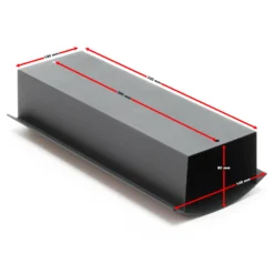 Wiltec Zeitungsfach V2 Anthrazit 320 x 80 x 140 mm, Zeitungsrolle zur Wandmontage, Zeitungsbox aus pulverbeschichtetem Stahl