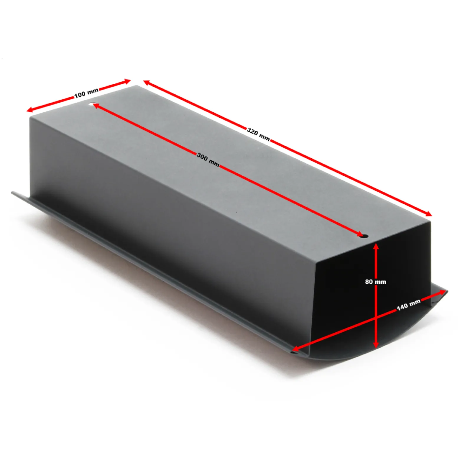 Wiltec Zeitungsfach V2 Anthrazit 320 x 80 x 140 mm, Zeitungsrolle zur Wandmontage, Zeitungsbox aus pulverbeschichtetem Stahl