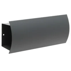 Wiltec Zeitungsfach V2 Anthrazit 320 x 80 x 140 mm, Zeitungsrolle zur Wandmontage, Zeitungsbox aus pulverbeschichtetem Stahl