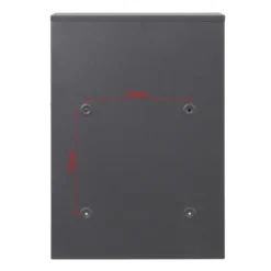 2x3 Briefkasten V53 Anthrazit Postkasten abschließbarer Wandbriefkasten mit Sichtschlitzen