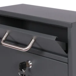 2x3 Briefkasten V51 in Anthrazit Postkasten abschließbarer Wandbriefkasten mit Sichtfenstern