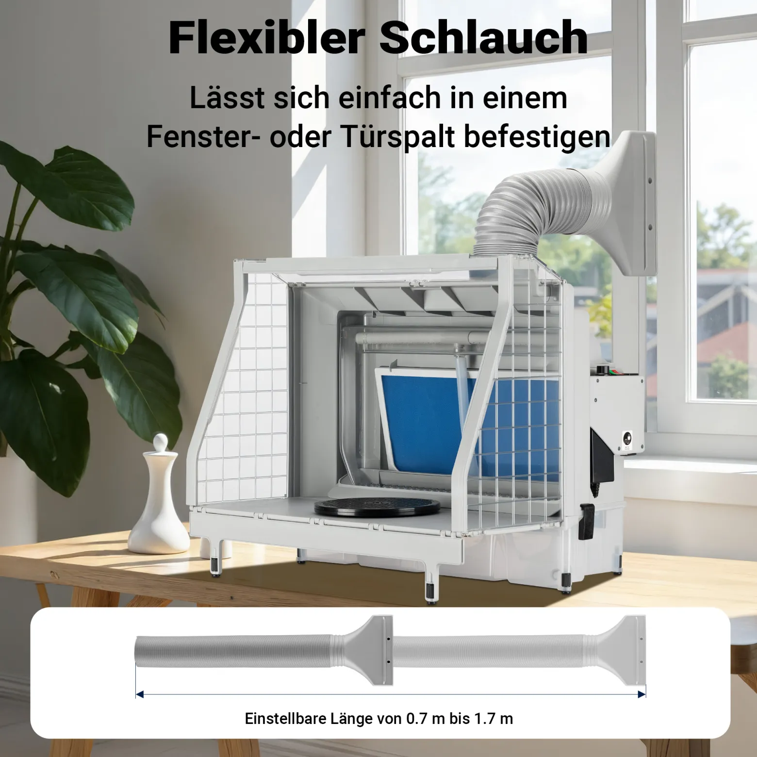 XPOtool Airbrush Absauganlage mit Wasserwand 11m³/min, Wasserfall Wasserschild mit LED und Lüfter zur Farbnebel Absaugung, hochwertige Lackierkabine für Airbrush-Arbeiten